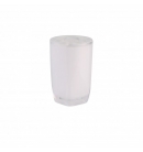 Склянка для зубних щіток Аксентія Граз з пластика обємний ефект з подвійними стінками, ідеально гладка поврехня, колір білий ? 7,2 висота 11,8 см
