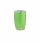 Склянка для зубних щіток Аксентія Граз з пластика обємний ефект з подвійними стінками, ідеально гладка поврехня, колір салатовий ? 7,2 висота 11,8 см