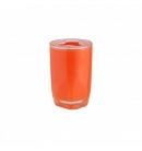 Склянка для зубних щіток Аксентія Граз з пластика обємний ефект з подвійними стінками, ідеально гладка поврехня, колір помаранчевий ? 7,2 висота 11,8 