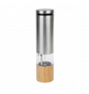 Млинок електричний для перцю/солі бамбук/нерж з керамічним подрібнювачем ? 5 см Н 21 см (для 6хААА)