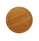 Дошка обробна бамбукова з жолобом кругла (260466)